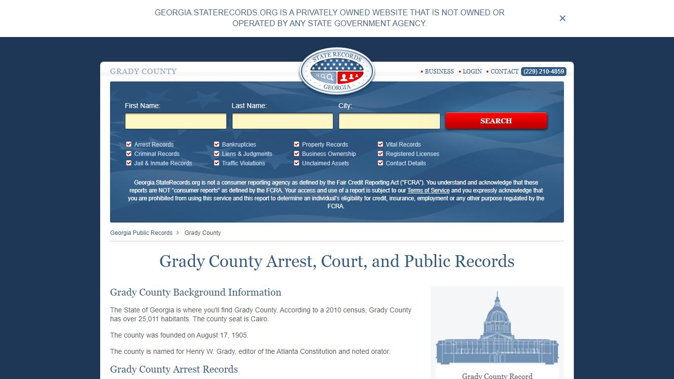 Grady County Arrest, Court, and Public Records