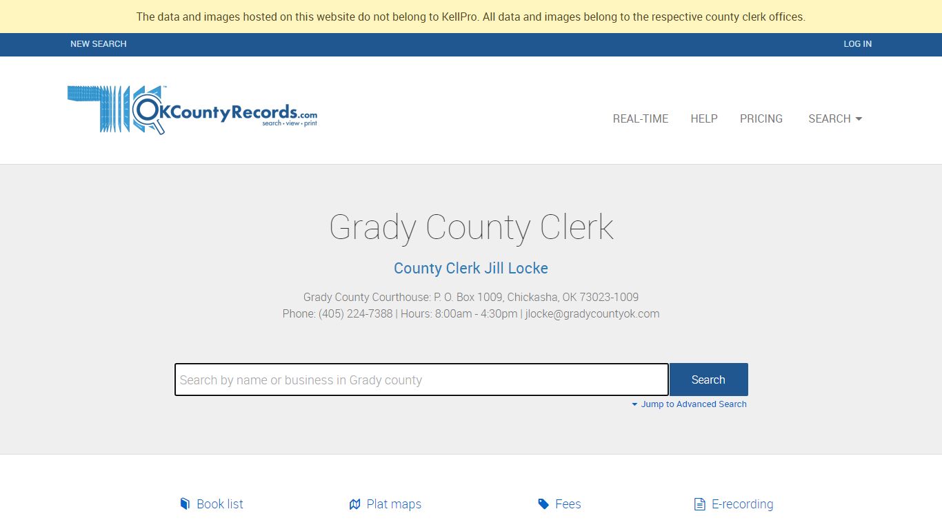 Grady County - County Clerk Public Land Records for Oklahoma